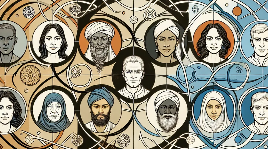 Conceptual diagram of Saju&rsquo;s eight characters and their influence on personality and life.